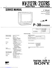 Sony Trinitron KV-2137RS Service Manual