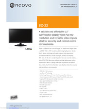 AG Neovo SC-22 Brochure & Specs