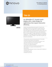 AG Neovo TM-23 Brochure & Specs
