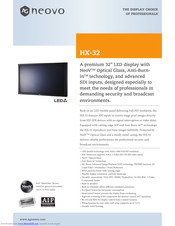 AG Neovo HX-32 Brochure & Specs
