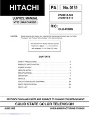 Hitachi 27UX01B-511 Service Manual