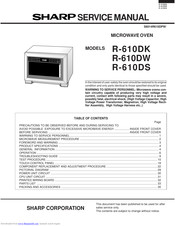 Sharp R-610DW Service Manual