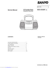Sanyo MCD-ZX250F Service Manual