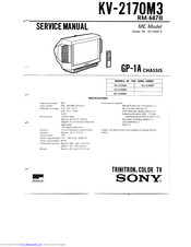 Sony Trinitron KV-2170M3 Service Manual