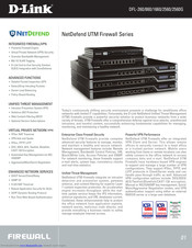 D-Link DFL-260 - NetDefend - Security Appliance Brochure & Specs