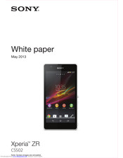 Sony Xperia ZR C5502 White Paper