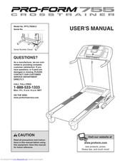 Pro-Form 755 CROSSTRAINER User Manual