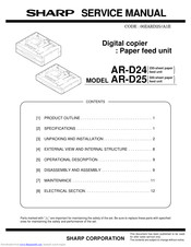 Sharp AR-D24 Service Manual