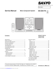 Sanyo DC-DA170 Service Manual