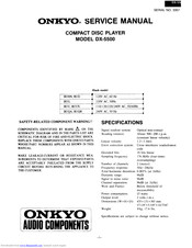 Onkyo DX-5500 Service Manual