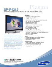 Samsung SP-R4212 Specifications