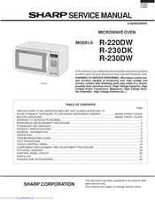 Sharp R-230DW Service Manual