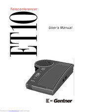 Gentner ET10 User Manual
