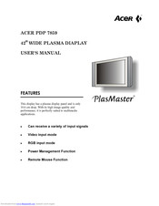 Acer PDP 7859 User Manual