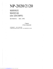 Canon NP-2020 Service Manual