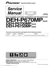 Pioneer DEH-P6750XN Service Manual