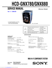 Sony HCD-GNX880 Service Manual