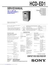 Sony HCD-ED1 Service Manual