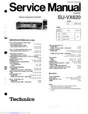Technics SU-VX620 - service Service Manual