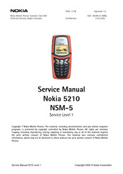 Nokia 5210 NSM-5 Service Manual