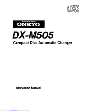 Onkyo DX-M505 Instruction Manual
