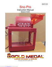 Gold Medal Sno-Pro 1800 Instruction Manual