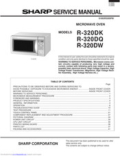 Sharp R-320DK Service Manual