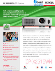 Hitachi CP-X2515WN Brochure & Specs