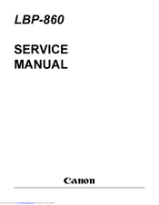 Canon LBP-860 Service Manual