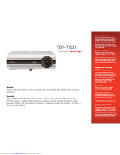 Toshiba TDP-T40U Specifications