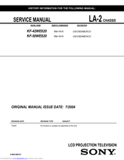 Sony KF-42WE620 Service Manual