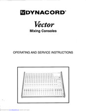 Dynacord Vector Operating And Service Instructions