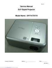 Optoma EP774 Service Manual