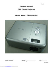 Optoma DX607 Serivce Manual