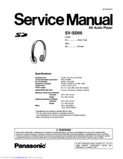 Panasonic SV-SD05 Serivce Manual