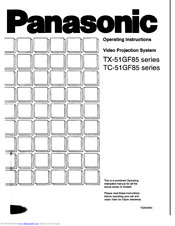 Panasonic TX-51GF85X Operating Instructions Manual