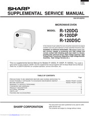 Sharp R-120DG Supplemental Service Manual