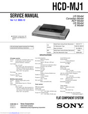 Sony HCD-MJ1 Service Manual