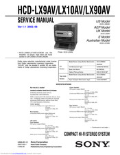 Sony HCD-LX10AV Service Manual