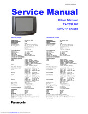 Panasonic TX-28SL20F Service Manual
