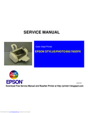 Epson 785EPX - Stylus Photo Color Inkjet Printer Service Manual
