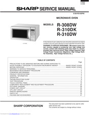 Sharp R-310DK Service Manual