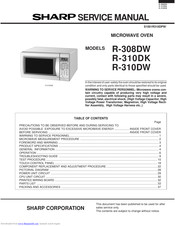 Sharp R-308DW Service Manual