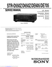 Sony STR-D550Z Service Manual