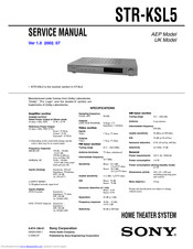 Sony STR-KSL5 Service Manual