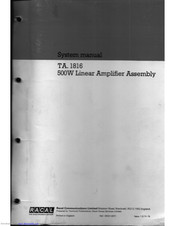 Racal Instruments TA.1816 System Manual