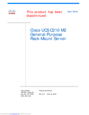 Cisco UCS C210 M2 Spec Sheet