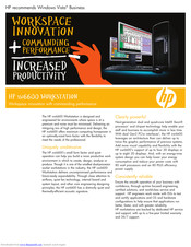 HP Xw6600 - Workstation - 2 GB RAM Specifications