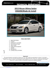 Nissan 2013 Nissan Altima Sedan CM6200 Technical Manual