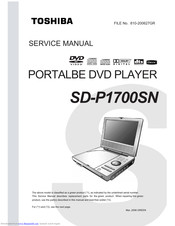 Toshiba SD-P1700SN Service Manual